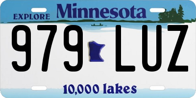 MN license plate 979LUZ