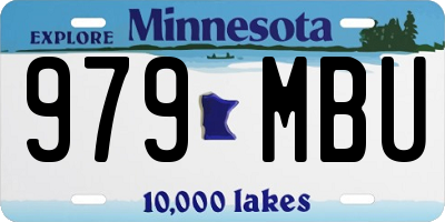 MN license plate 979MBU