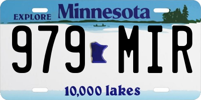 MN license plate 979MIR