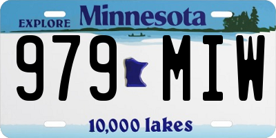 MN license plate 979MIW