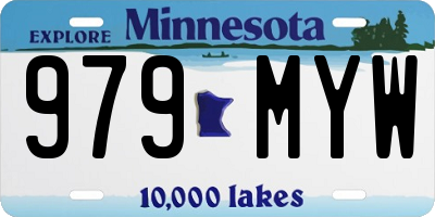 MN license plate 979MYW