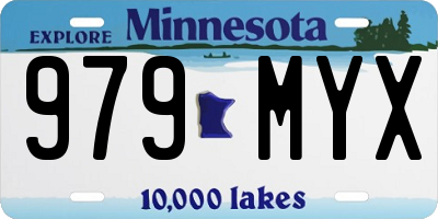 MN license plate 979MYX