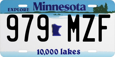 MN license plate 979MZF