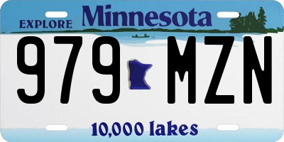 MN license plate 979MZN