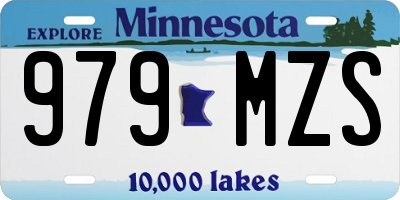 MN license plate 979MZS