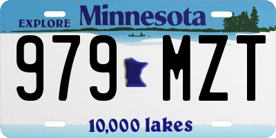 MN license plate 979MZT