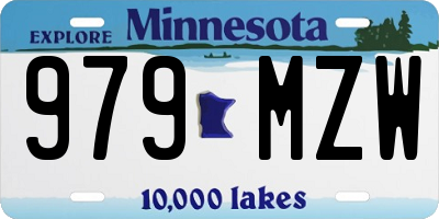 MN license plate 979MZW