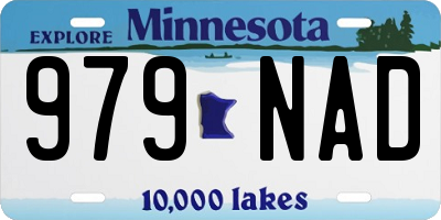 MN license plate 979NAD