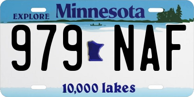 MN license plate 979NAF
