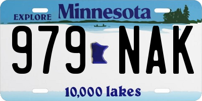 MN license plate 979NAK