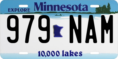 MN license plate 979NAM