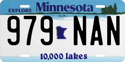 MN license plate 979NAN
