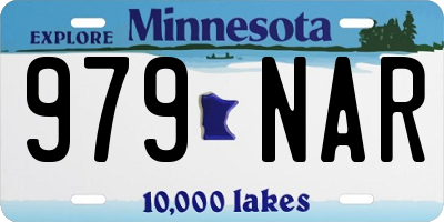 MN license plate 979NAR