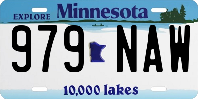 MN license plate 979NAW