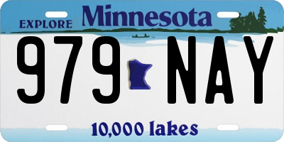 MN license plate 979NAY