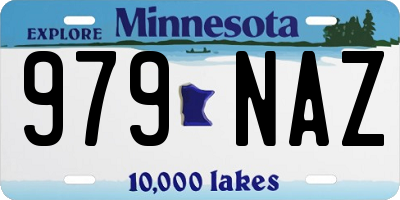 MN license plate 979NAZ