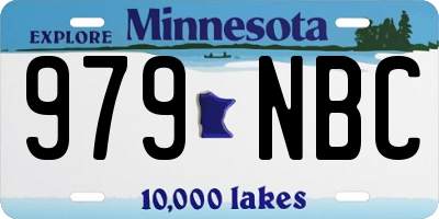 MN license plate 979NBC