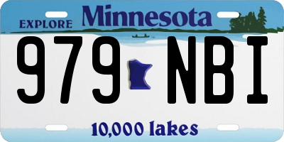 MN license plate 979NBI
