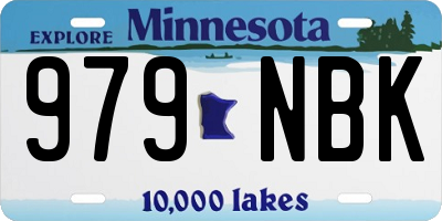 MN license plate 979NBK