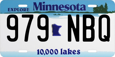 MN license plate 979NBQ