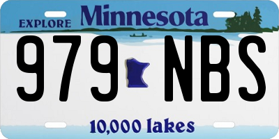 MN license plate 979NBS