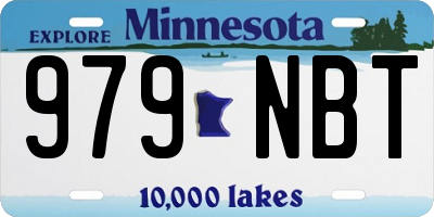 MN license plate 979NBT