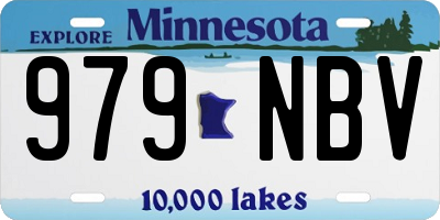 MN license plate 979NBV