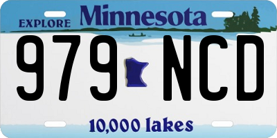 MN license plate 979NCD