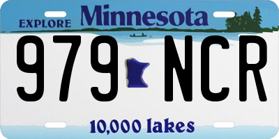MN license plate 979NCR