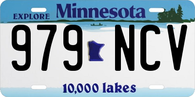 MN license plate 979NCV