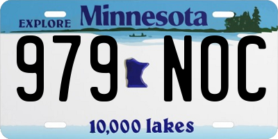 MN license plate 979NOC