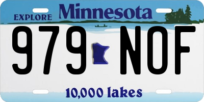 MN license plate 979NOF