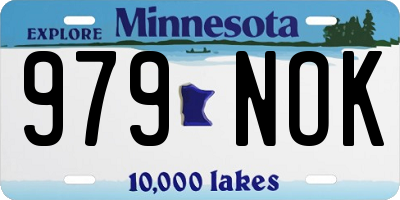 MN license plate 979NOK