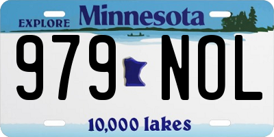 MN license plate 979NOL