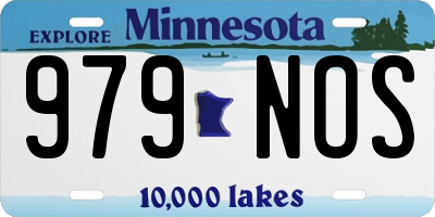 MN license plate 979NOS