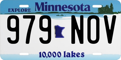 MN license plate 979NOV
