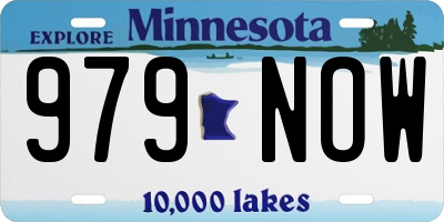 MN license plate 979NOW