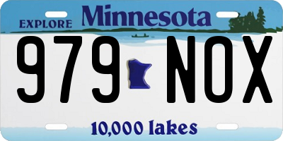 MN license plate 979NOX