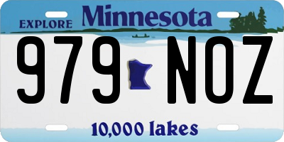MN license plate 979NOZ