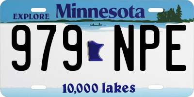 MN license plate 979NPE