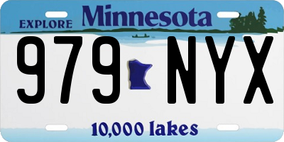 MN license plate 979NYX