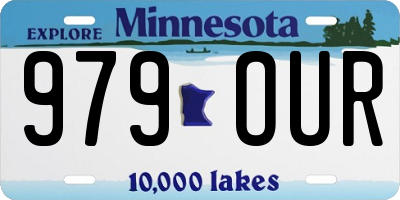 MN license plate 979OUR