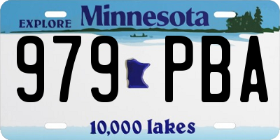 MN license plate 979PBA