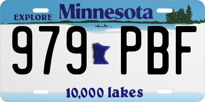 MN license plate 979PBF