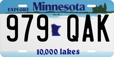MN license plate 979QAK