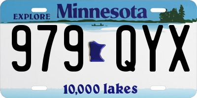 MN license plate 979QYX