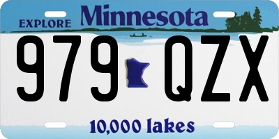 MN license plate 979QZX