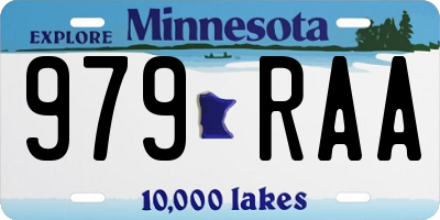 MN license plate 979RAA