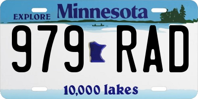 MN license plate 979RAD