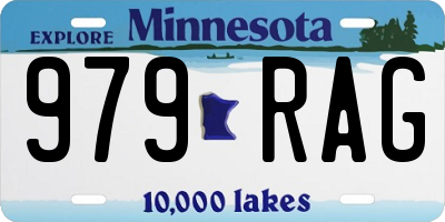 MN license plate 979RAG